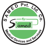 Circular logo with green and black colors, text "SAMED Pvt. Ltd. Co."